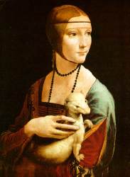 Leonardo da Vinci, Lady with an Ermine, from the Web Gallery of Art