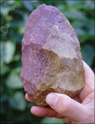 350,000-year-old quartzite axe