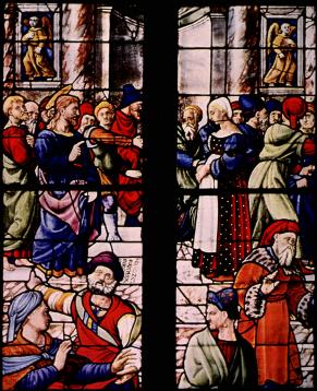 Giuglielmo de Marcillat, Christ and the 
Adulteress, Arezzo Cathedral, sixteenth century