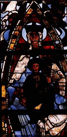 Madonna
and Child, Window of c.1125, from Vendome, France